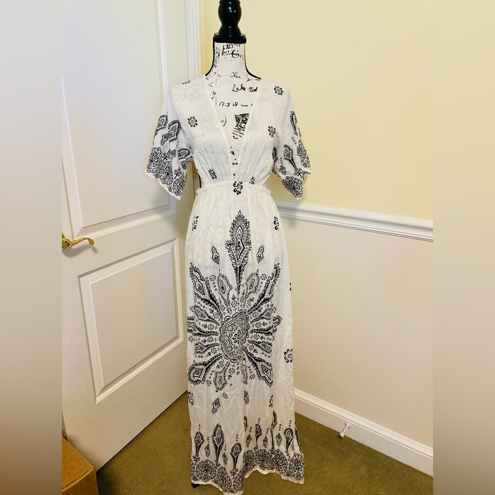 NWT ASOS WHITE BOHO MAXI DRESS